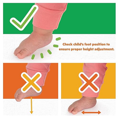 Miniatura 7 de Bright Starts Pop 'N Jump - Saltador de actividades portátil, para uso en interiores y exteriores, bosque de búhos con 4 juguetes sensoriales,