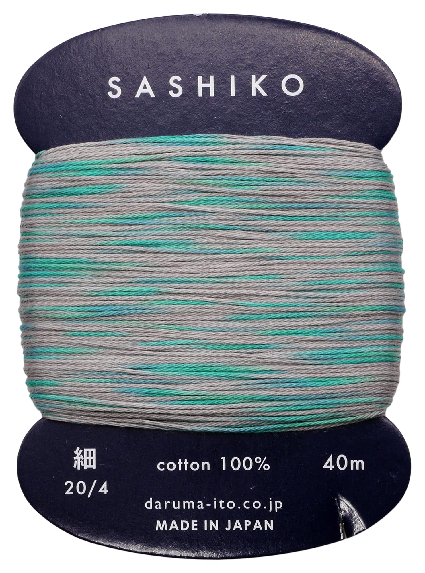 Yokota Daruma Sashiko Thread Single and Variegated Color (Rain Sounds, Thin 40M Card) — image 1