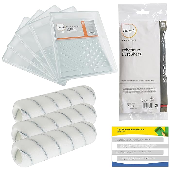 Buy Paint Tray Liner and 9 Inch Roller Sleeves Bundle Convenient