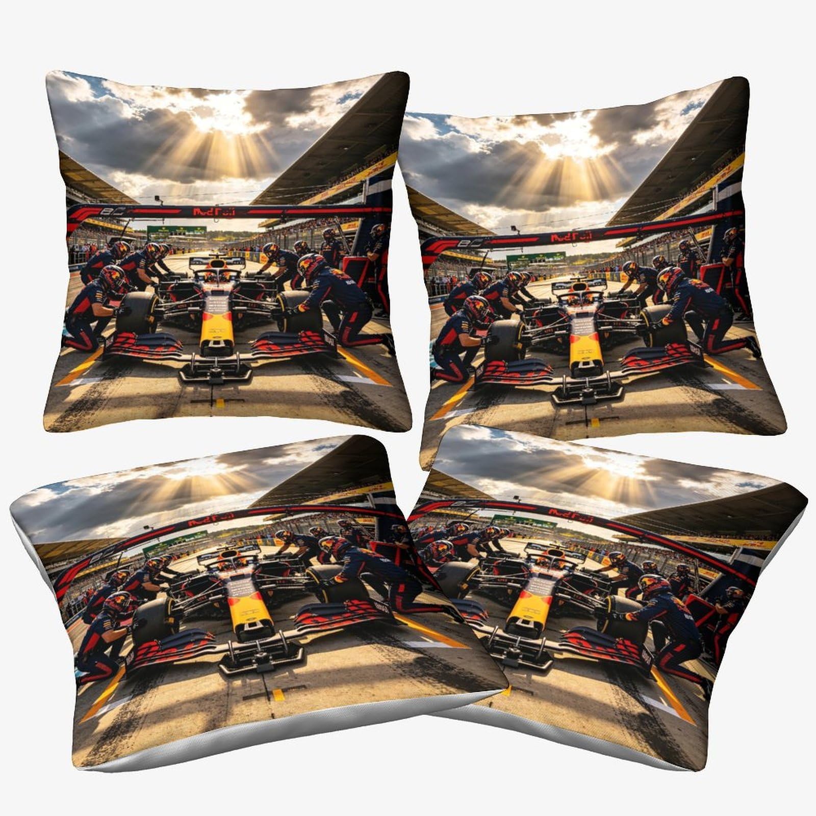 Dafufbw Formulaa Racing-1 Formulaa Racing Cushion Cover 40X40cm, 4Pcs, Pit Stop Throw Pillow Case Decor For Home Livingroom Couch Bedroom Sofa Decorate