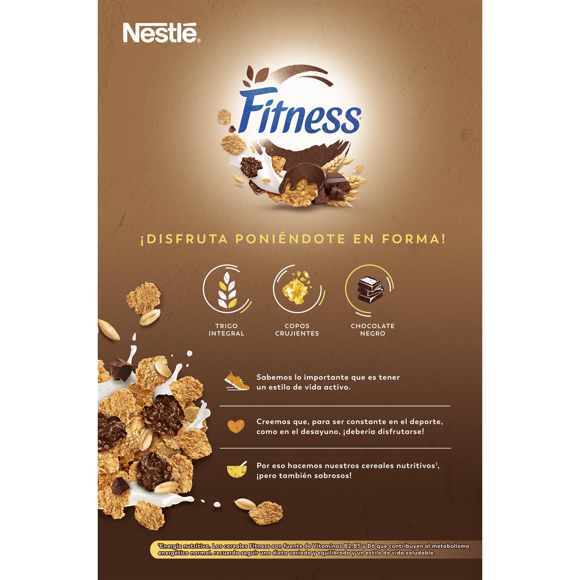Cereales Nestlé Fitness Chocolate Negro - 12 paquetes de 540g