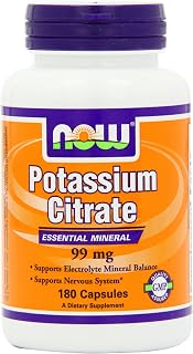 NOW Potassium Citrate 99 mg,180 Capsules