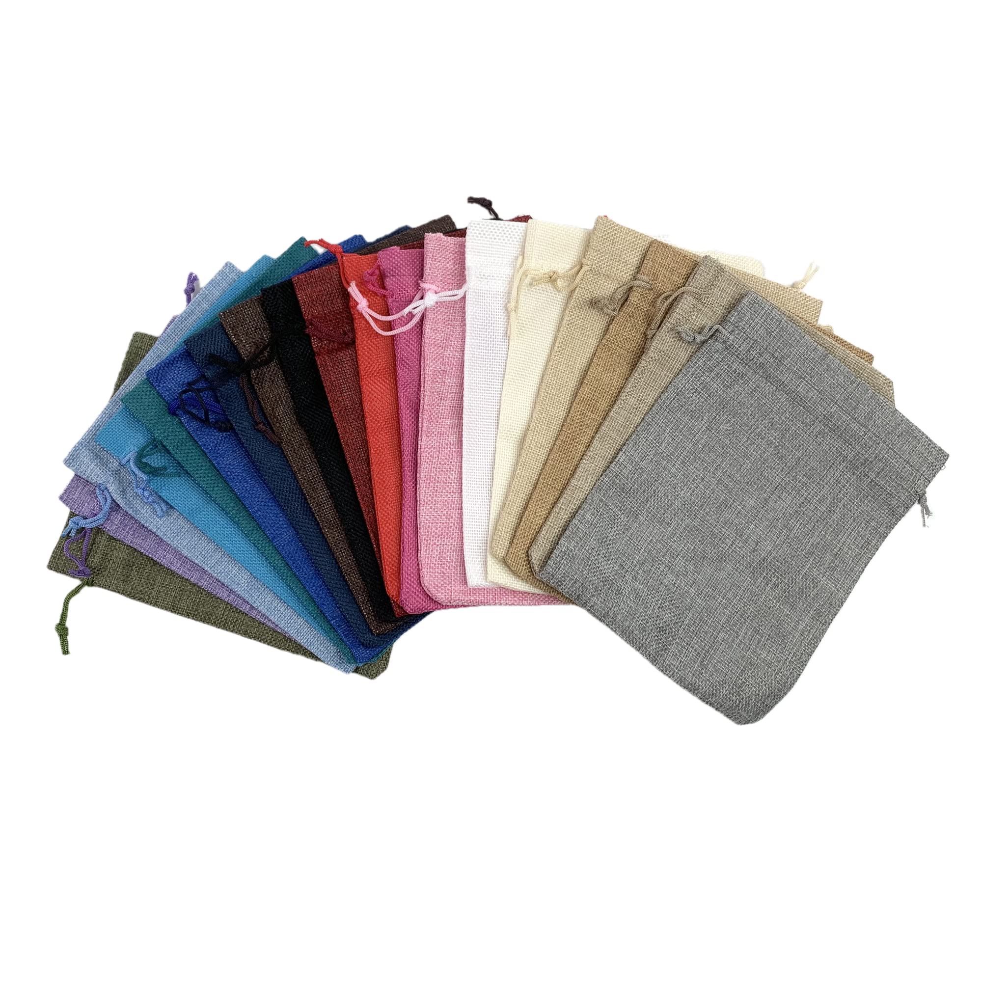 Palmhomee Gift Bags, Pack of 20 Burlap Drawstring Linen Jewelry Pouches, Hessian Jute Bags for Birthday, Jewelry, Treats, Party Favors, Art & DIY