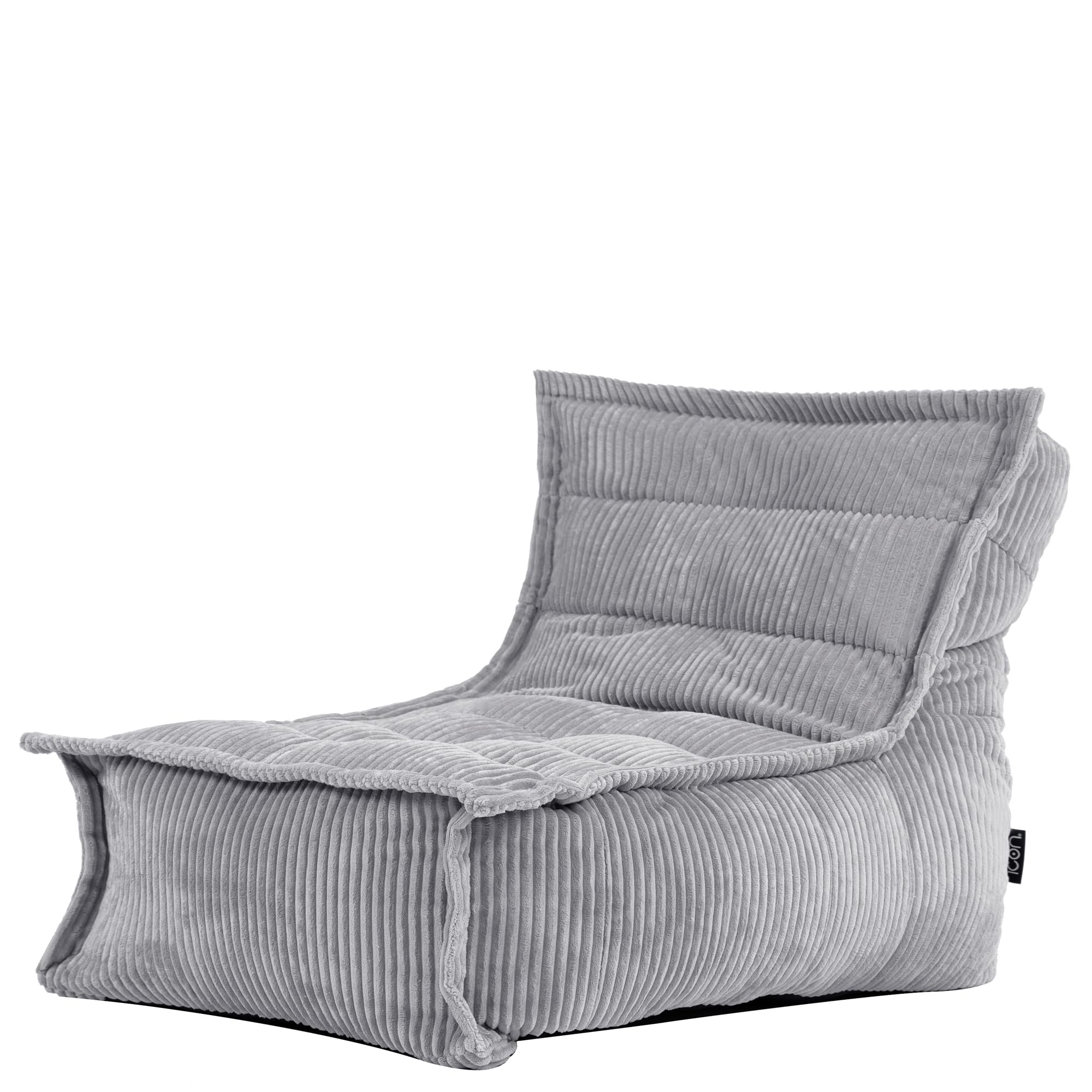 icon Dolce Kids Cord Bean Bag Chair with Filling Included, Grey