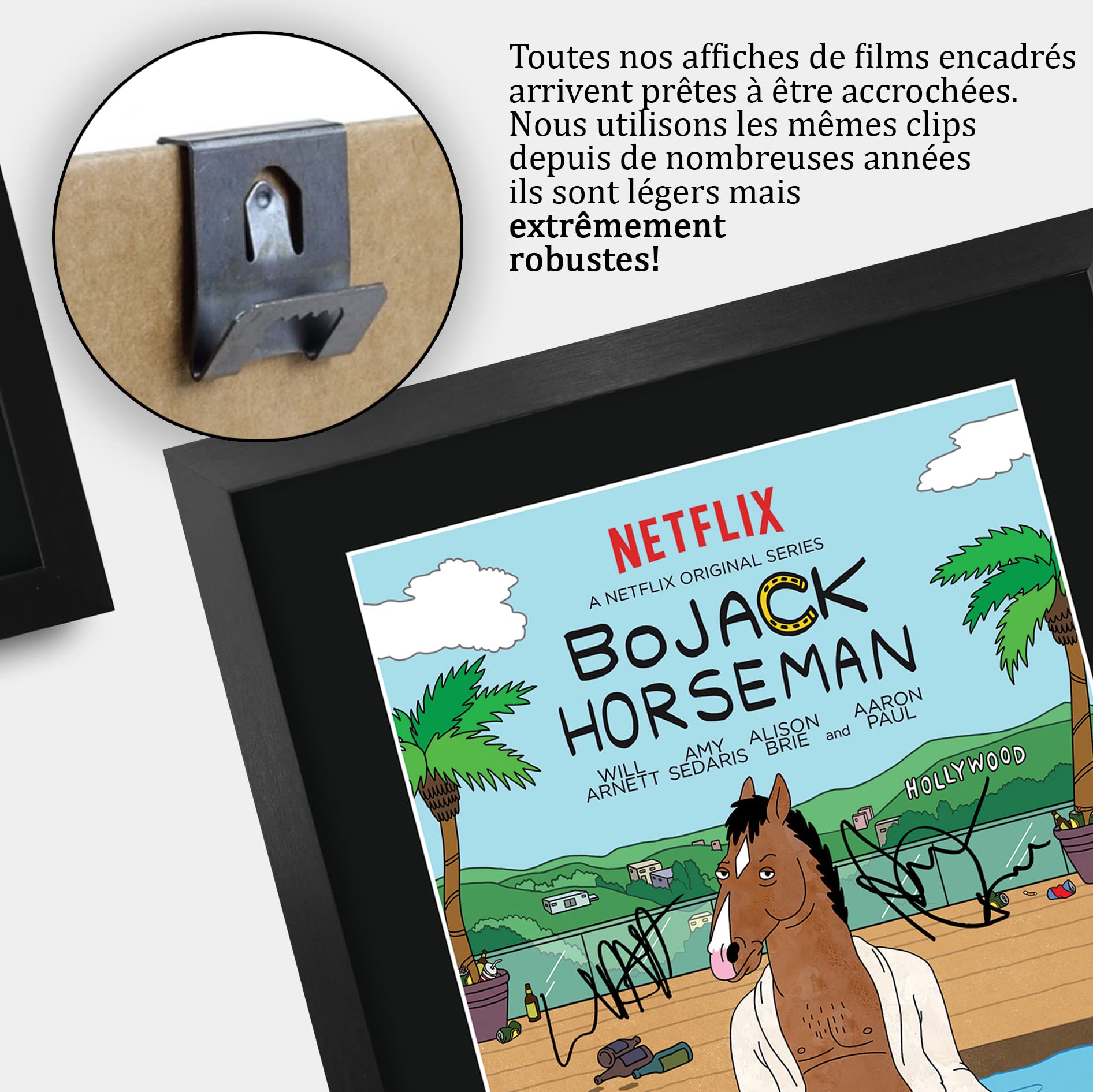 HWC Trading FR A3 Bojack Horseman Will Arnett Cadeaux Imprimé Signé Autographe Photo pour les fans de télévision - A3 Encadré
