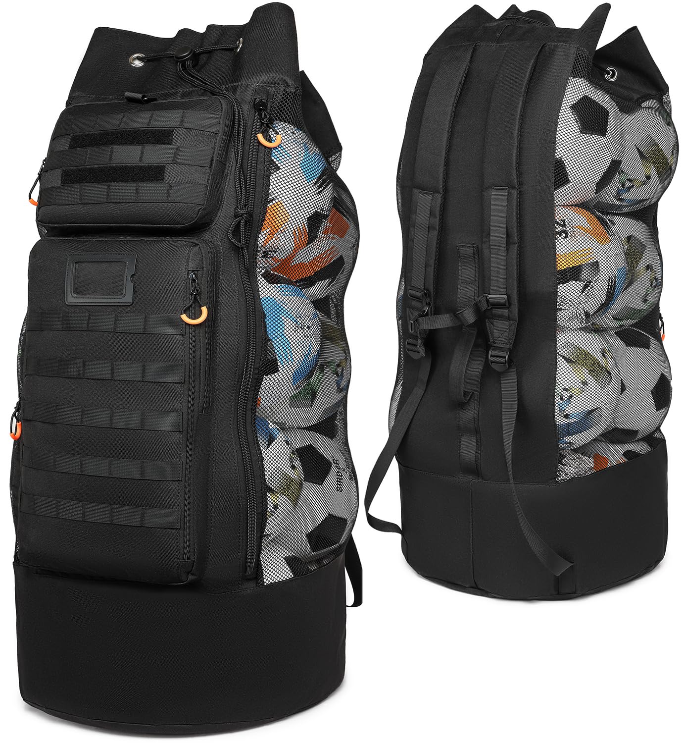 Soccer Ball Bags for Coaches, Extra Large Mesh Ball Bag with Shoulder Strap for Basketball, Soccer Training