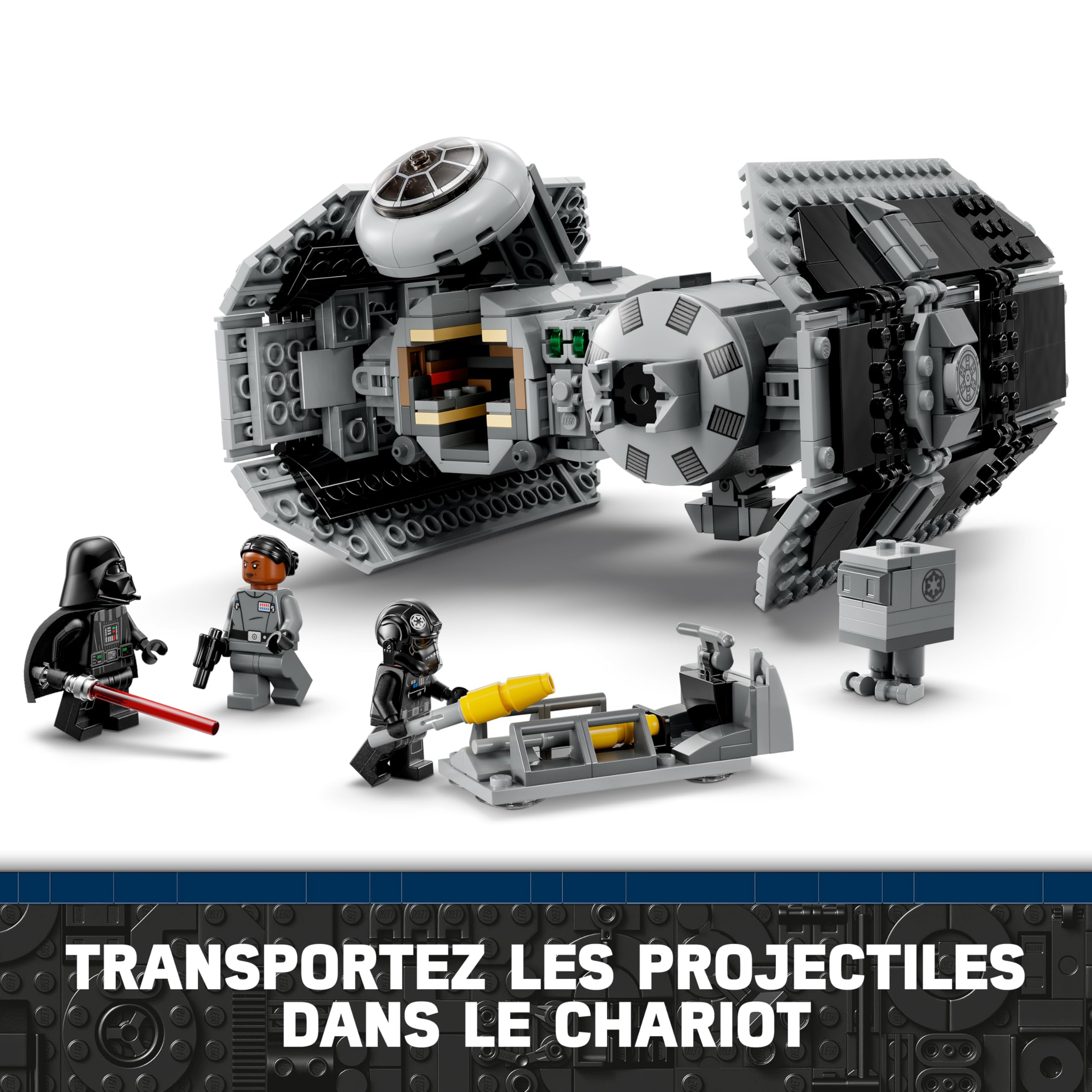 LEGO Star Wars 75347 Le Bombardier TIE - Jeu de Construction - Maquette de Vaisseau Spatial - Figurine & Minifigurine Dark Vador avec Sabre Laser - Cadeau Garçon 9 Ans