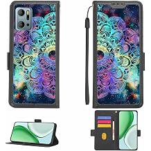 Aroepurt Case Compatible for IPRO Y300 Phone Case Flip Cover [with Tempered Glass Screen Protector][RFID Blocking][Colorful Reflect Light] LPT-HTT