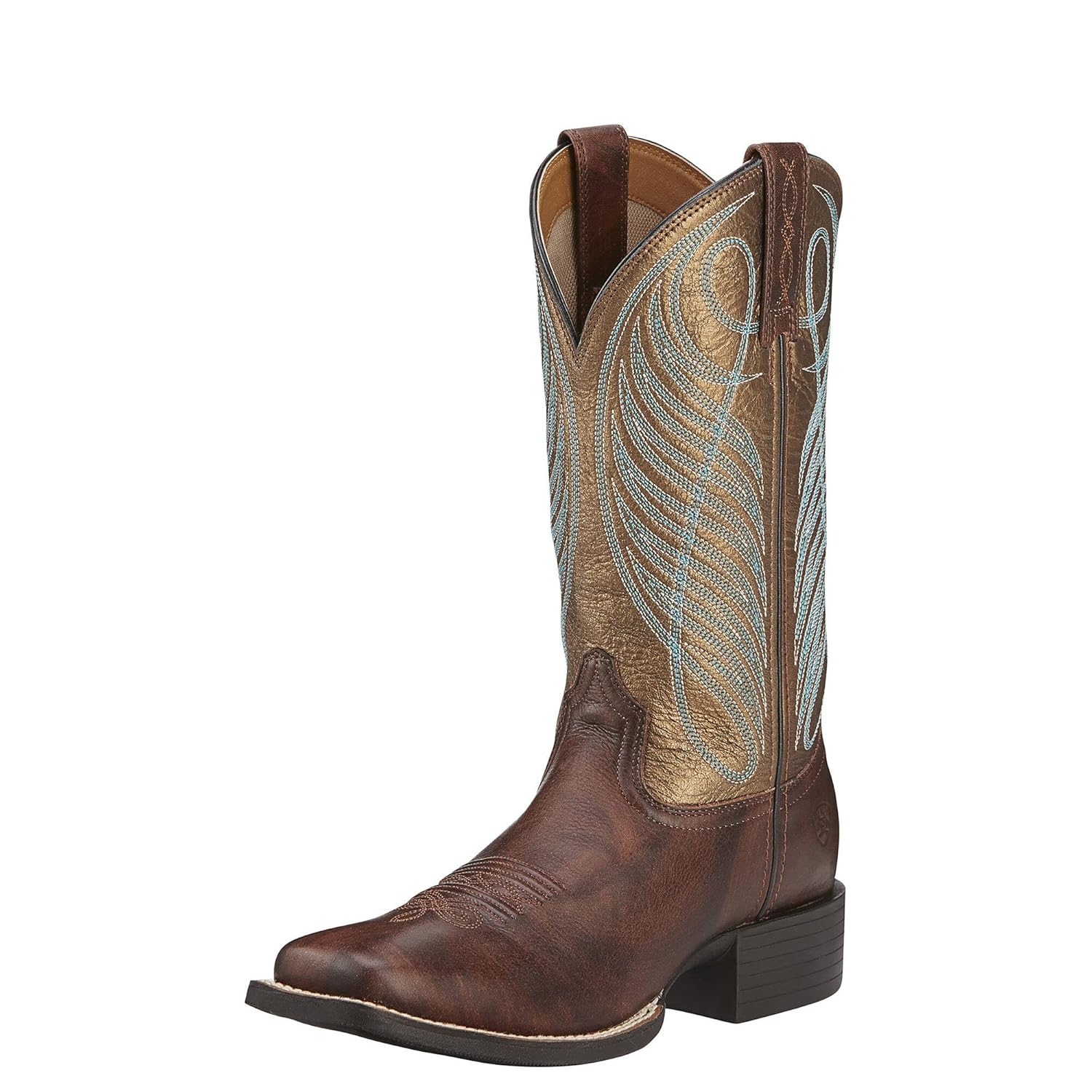 ARIAT Womens Round Up Wide Square Toe Western Boot