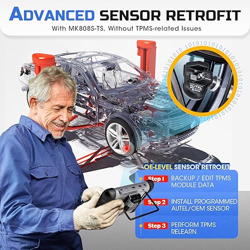 Miniatura 6 de Autel Escáner MaxiCOM MK808S-TS OBD2: 2025 Actualizado de MK808BT PRO, MK808TS MX808TS TS601 con prueba bidireccional, 32 servicios 150 marcas, TPMS