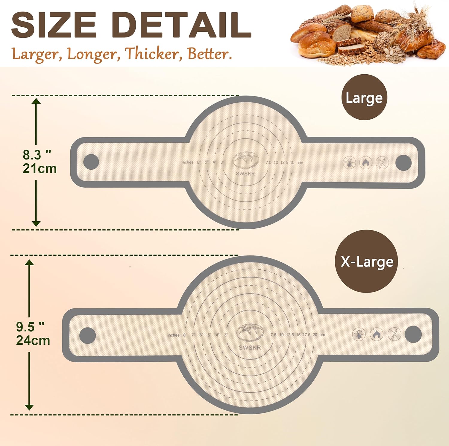 Silicone Bread Sling for Dutch Oven, Non-Sti & no objectal odor