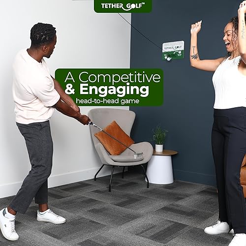 Miniatura 2 de Tether Golf Juego de golf para interiores y exteriores, juego de golf único para que toda la familia lo disfrute, utiliza tu putter favorito o tira
