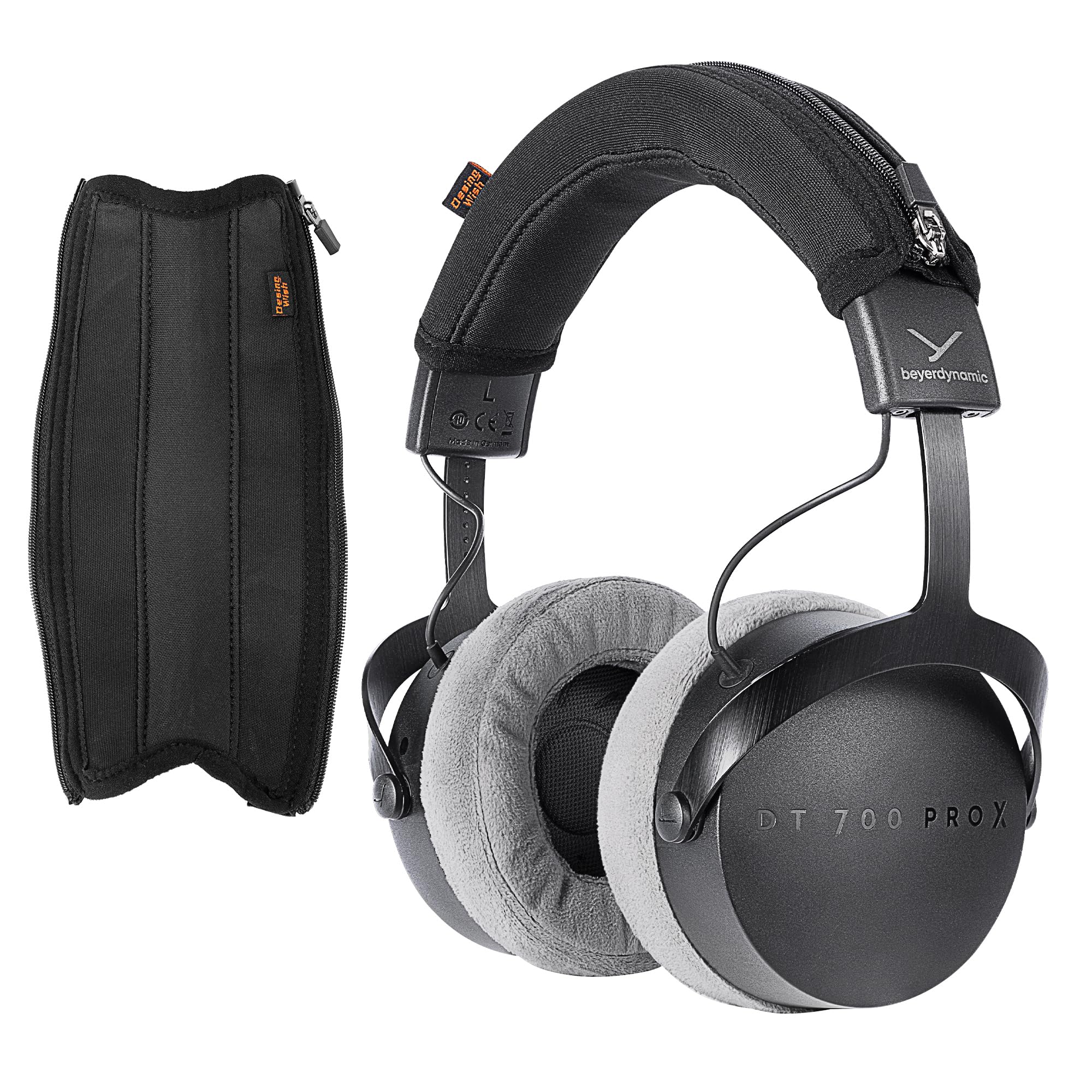 Desing Wish DT 1990 Pro Headband Cover Compatible with beyerdynamic DT 1990 Pro/DT 1770 Pro/DT 900 Pro X/MMX 200 Headphones Headband Cushion Pad Cover Replacement Headband Protector (Black)
