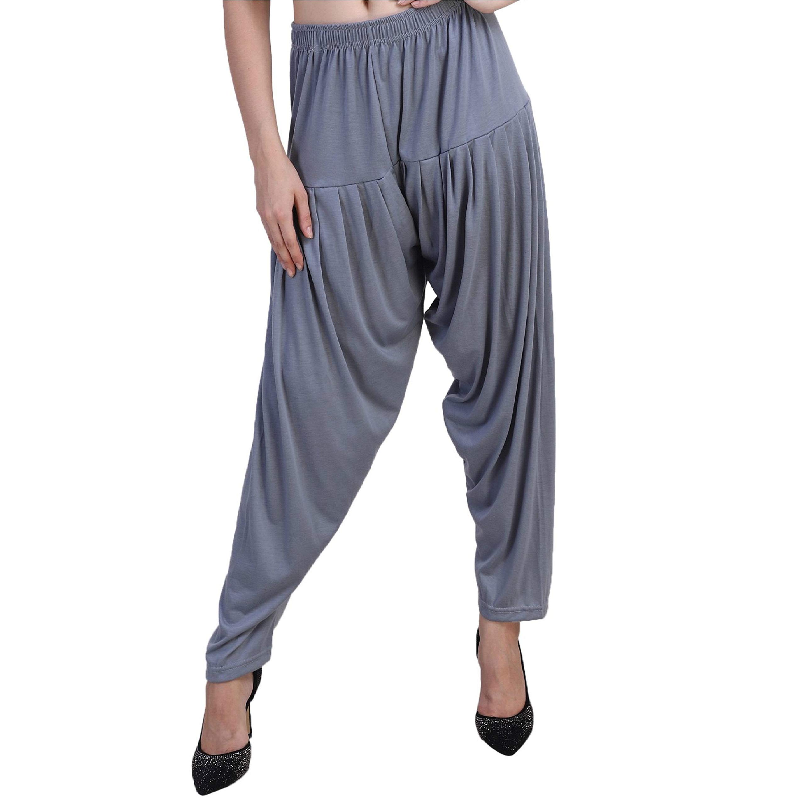 Women's Solid Fit Patiala Pants (Steel Grey,BabyPink,ParretGreen)-image-45