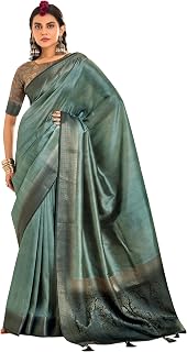 AKHILAM Women's Tussar Silk Solid Saree With Unstitched Blouse (PLLAVI3001_SS_Parent) Price In India