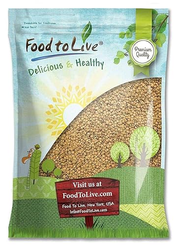 Lentejas verdes orgánicas y convencionales