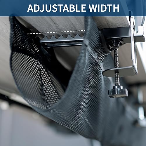 Miniatura 4 de VIVO DESK-AC44MH - Red de malla de 44 pulgadas sin taladro, organizador de cables para organizar cables debajo del escritorio, ajustable, para