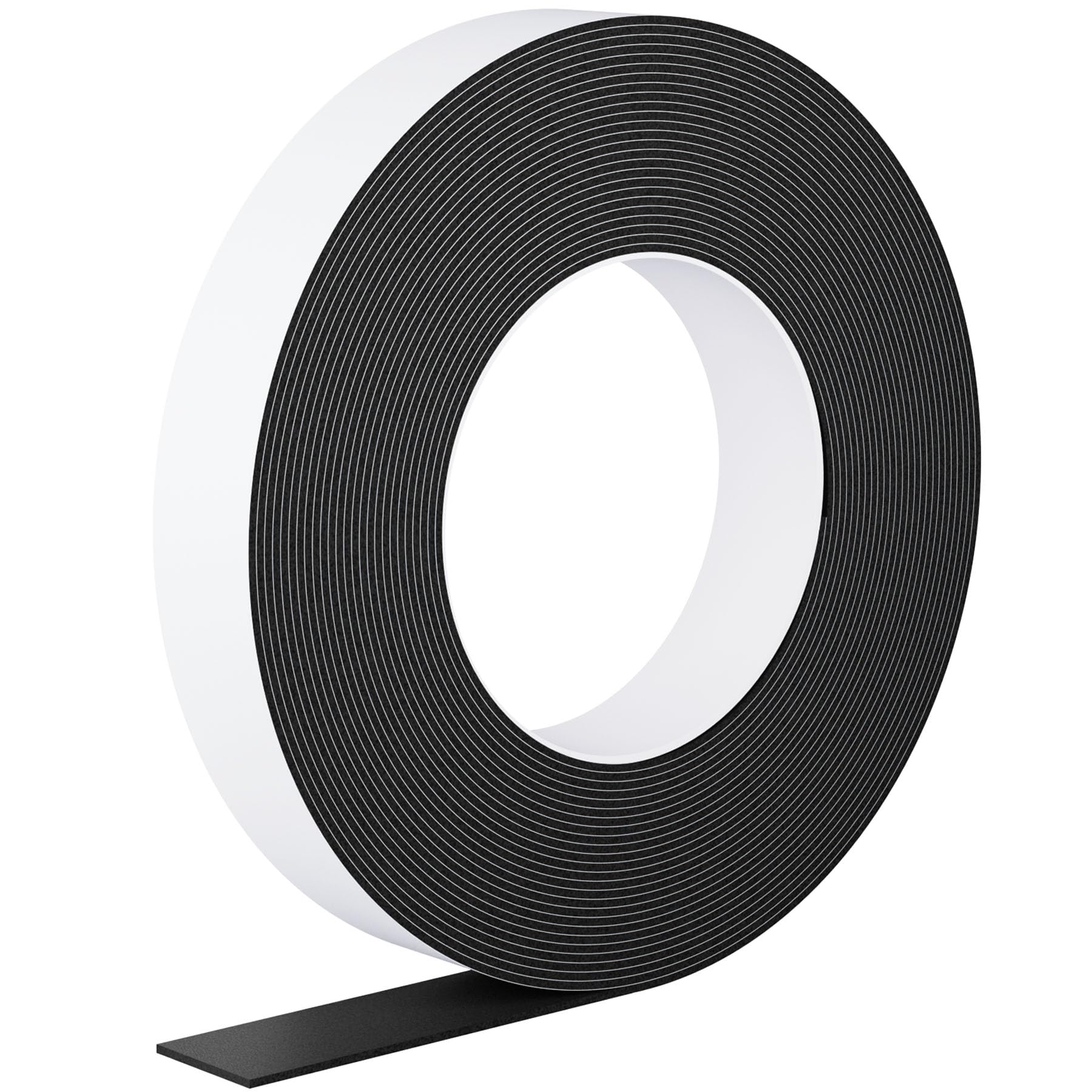 10M Self Adhesive Foam Strip,25mm Wide x 1.5mm Thick Single Sided Foam Tape,Weather Stripping Door Seal for Draught Excluder,Slim Sealing Tape for Gaps - Black
