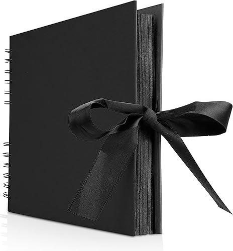 Miniatura 7 de INNOCHEER Álbum de fotos - Álbum de fotos autoadhesivo, 80 páginas negras, álbum de fotos grande, libro de recortes, libro de invitados de boda,