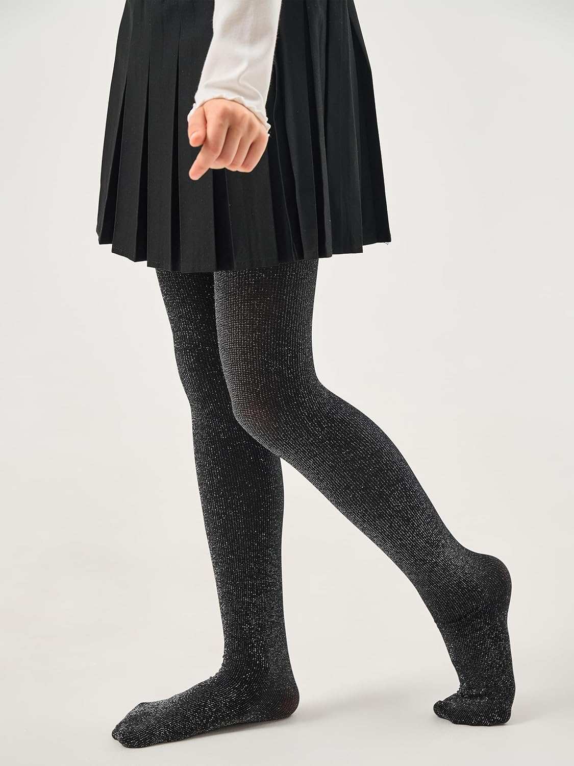 LOLANTA Girls Shimmer Tights Kids Semi Opaque Shiny Dance Stockings 2 Pack Ultra Soft Stretchy Pantyhose 3-12 Years - Image 5