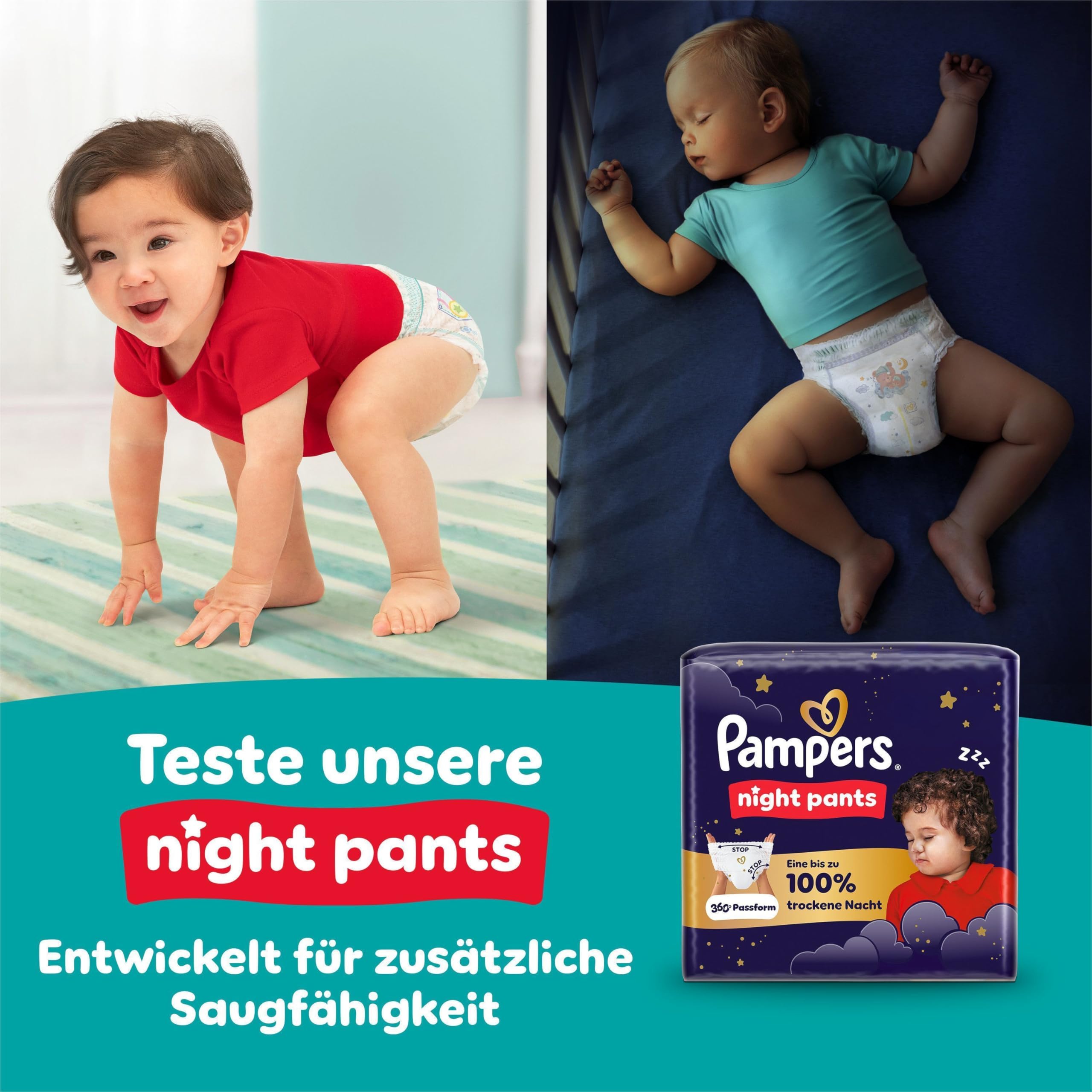 Pampers Baby-Dry Pants Größe 5, 160 Windeln, 11-17 kg, 360° Passform