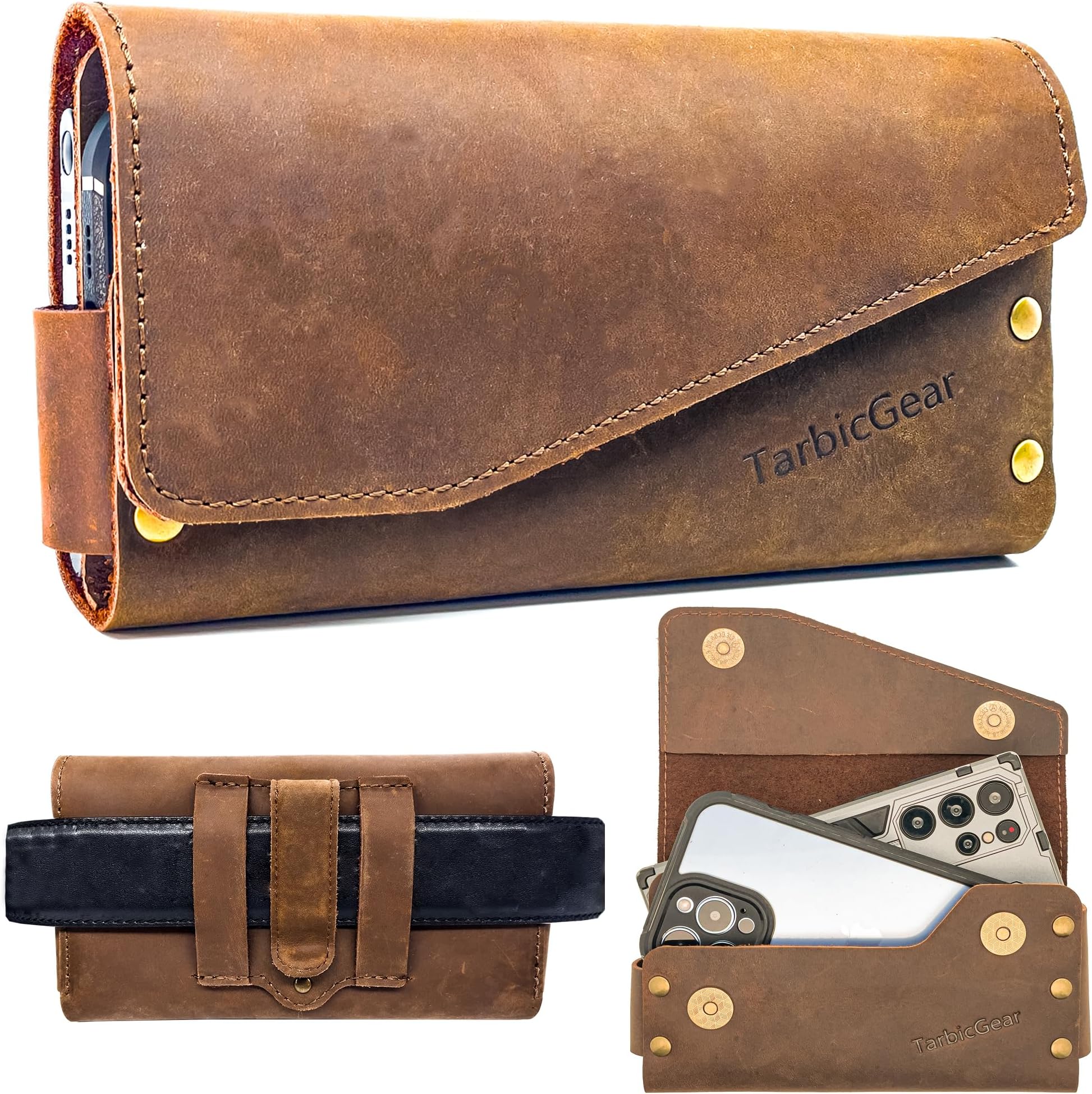 Gentlestache Funda De Cuero Para IPhone 17 16 15 14 Pro Max Y Plus - Funda Con Clip Para Cinturón Para Teléfono Celular S25 S24 Ultra Y Plus - Bolsa De - Foto 11