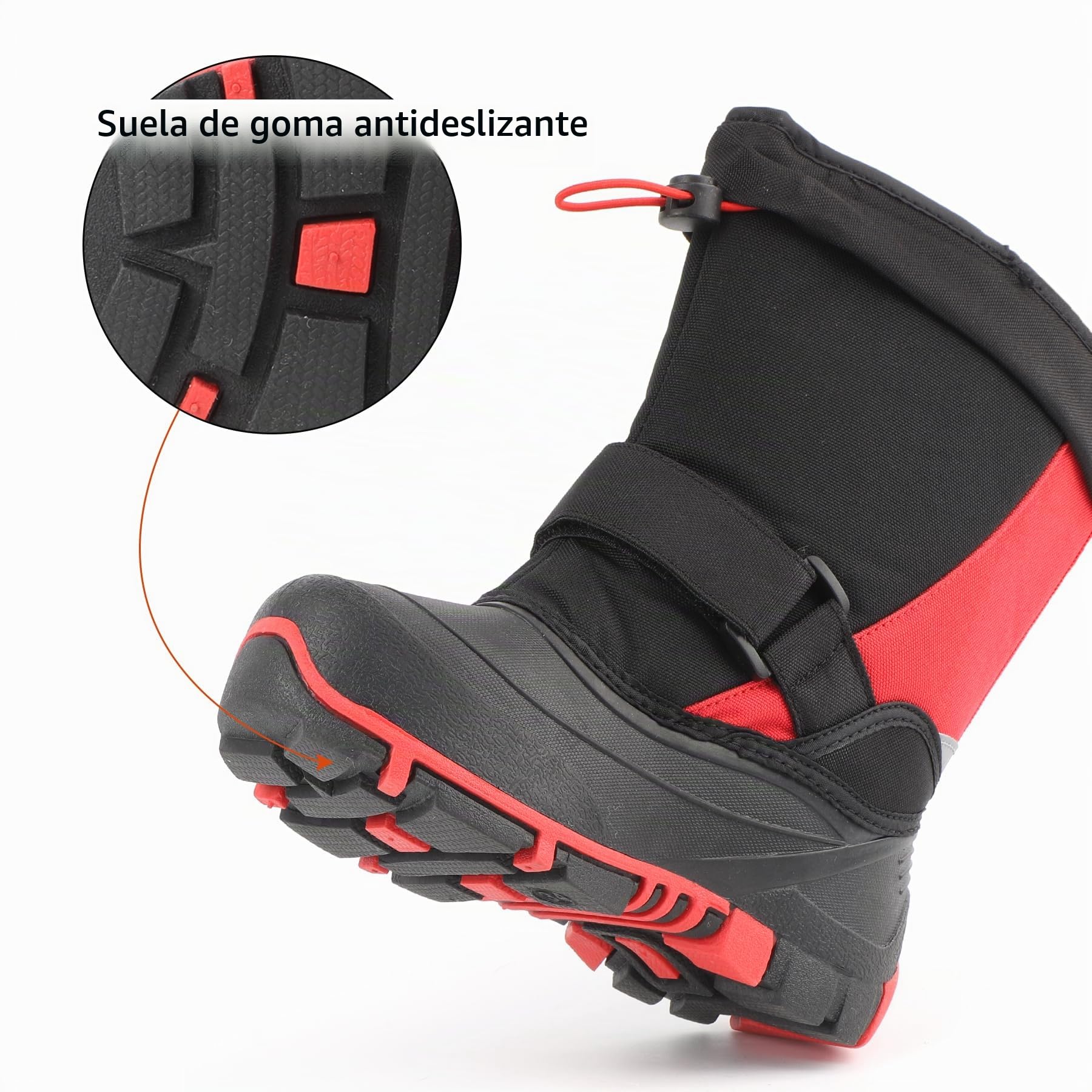 riemot Botas Nieve Niños Niña, Antideslizantes Unisex Niño Descansos Nieve, Cálidas e Impermeables Botas Invierno Niño