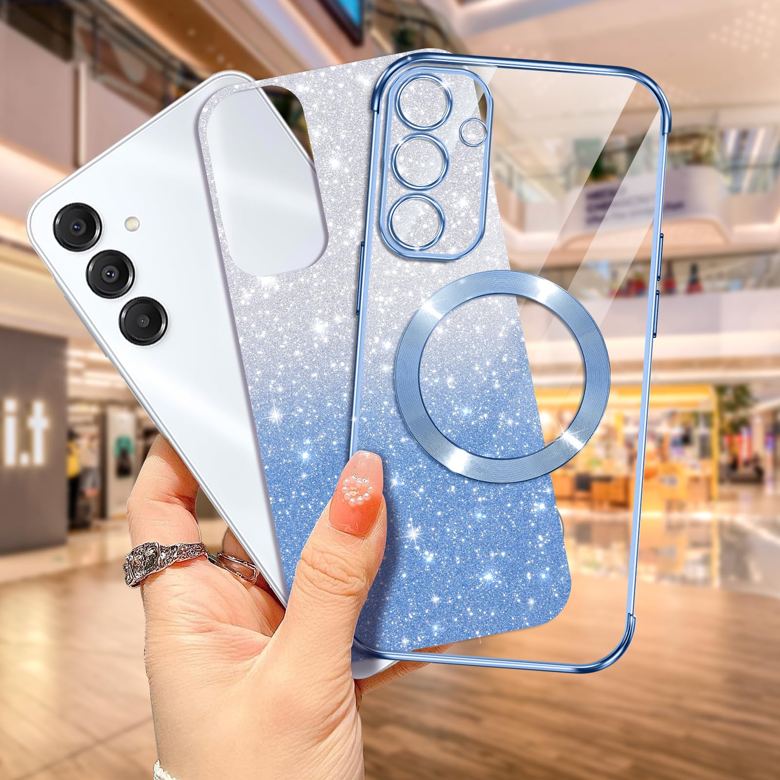 Phoona Etui do Samsung Galaxy S25 FE 5G, magnetyczne etui na telefon komórkowy kompatybilne z MagSafe, nie żółknie, odporne na zarysowania, pełna ochrona ciała, błyszczące etui do Samsung S25 FE z 2