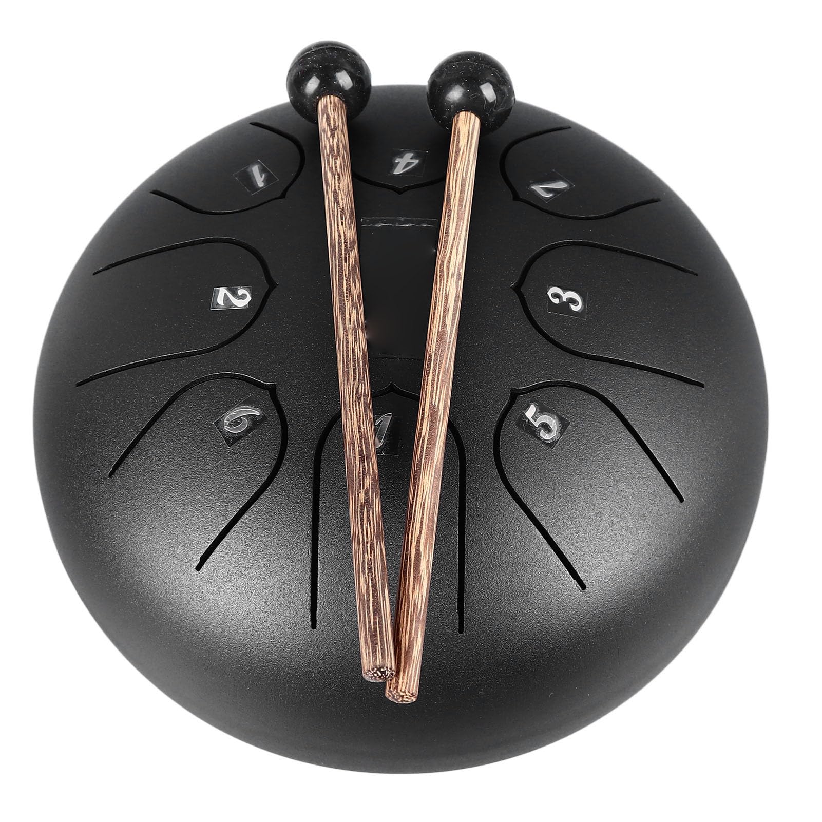 Tamburo per lingua professionale da 15,2 cm, in acciaio inox, con 8 toni, per meditazione