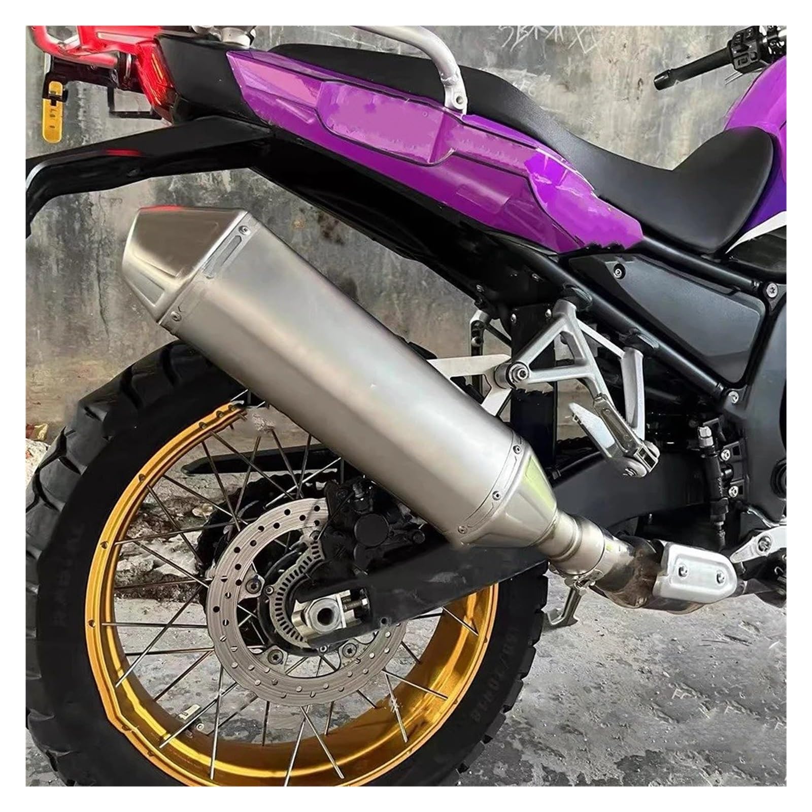 Silenciador Escape Moto Silenciador De Escape T148 Con DB Killer Para KOVE 800X 800 X Adventure Rally Pro Slip-on Line(Type A)