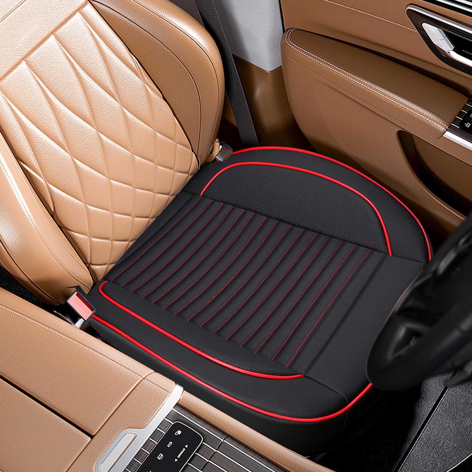 Coprisedili per Auto Sedili Anteriori, Set Universale di Coprisedili in Pelle PU di Lusso per Auto Sedili Anteriori, Coprisedili in Pelle Universali per Limousine/SUV/Pickup/Van (Stile A, 2)