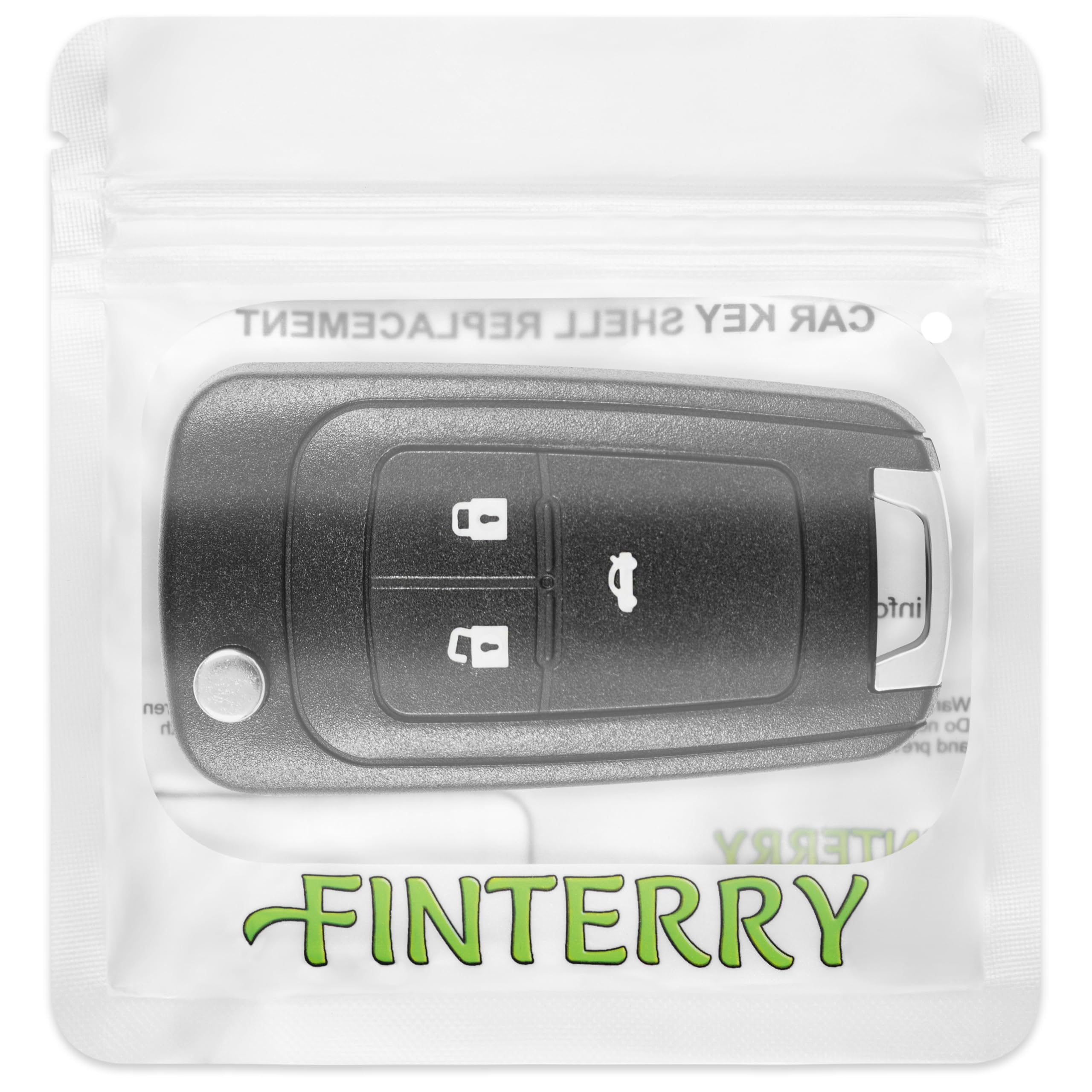 FINTERRY Obudowa Kluczyka Samochodowego do Opel Vauxhall – Etui 3-Button z Mechanizmem Składanym do Insignia Astra J Mokka Meriva B Zafira C Corsa E – Obudowa Zamienna HU100