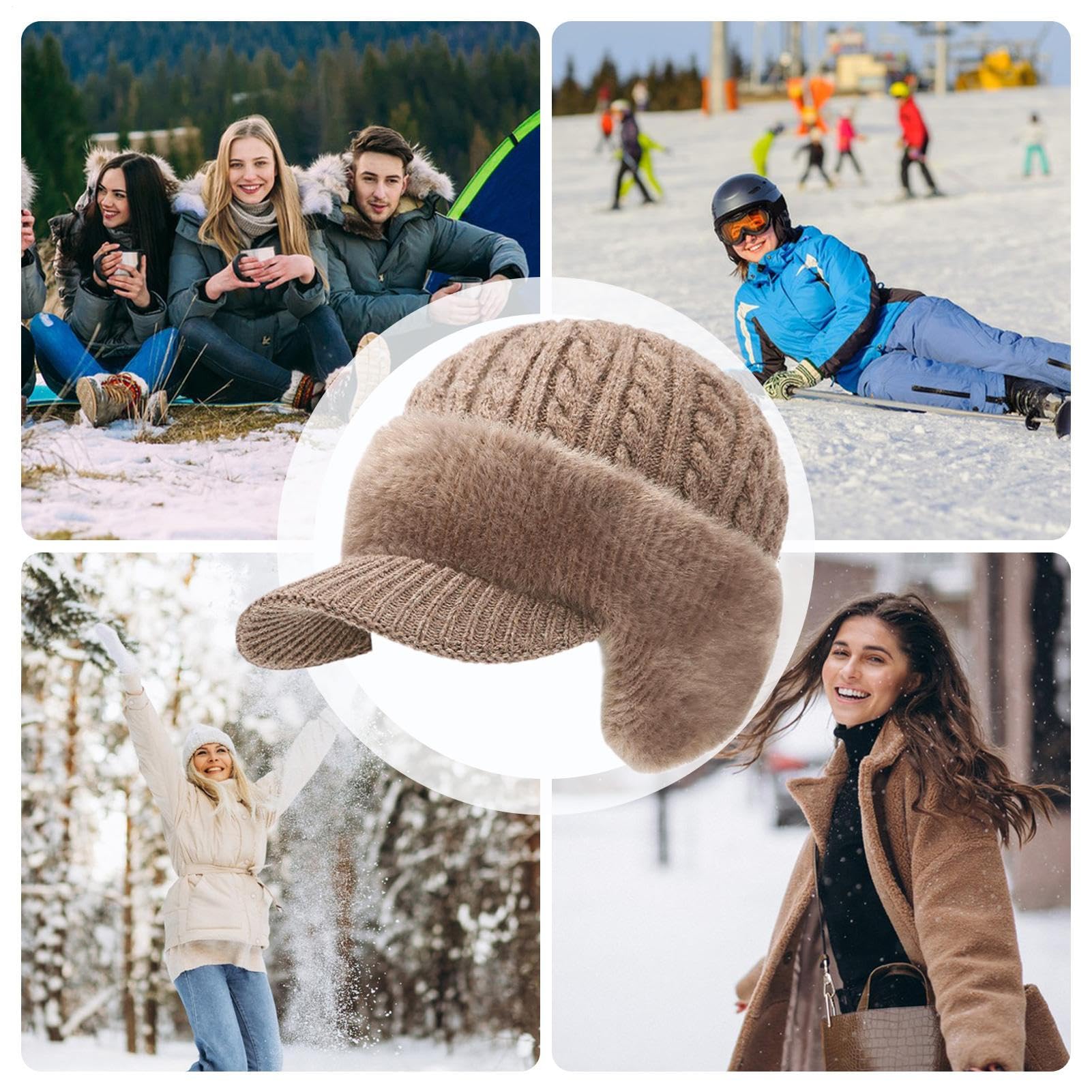 Genérico Gorro de Invierno con Aislamiento Térmico, Transpirable Y Cómodo | Gorro Térmico Impermeable Al Viento De Esquí Para Esquí Snowboard Trineo Ciclismo Y Deportes De Invierno