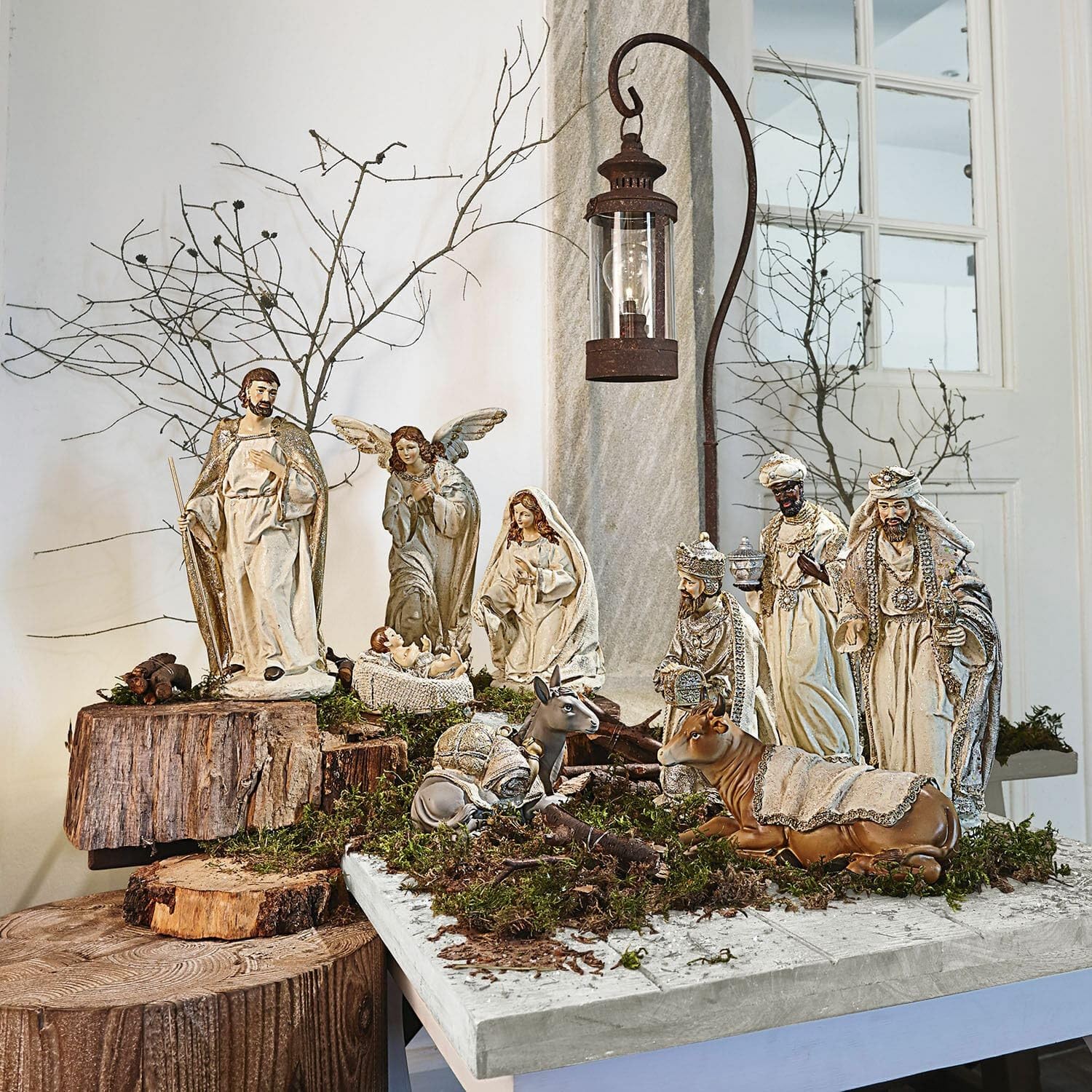 Hobby Lobby Outdoor Nativity Set Porcelain Nativity Scene With Wooden