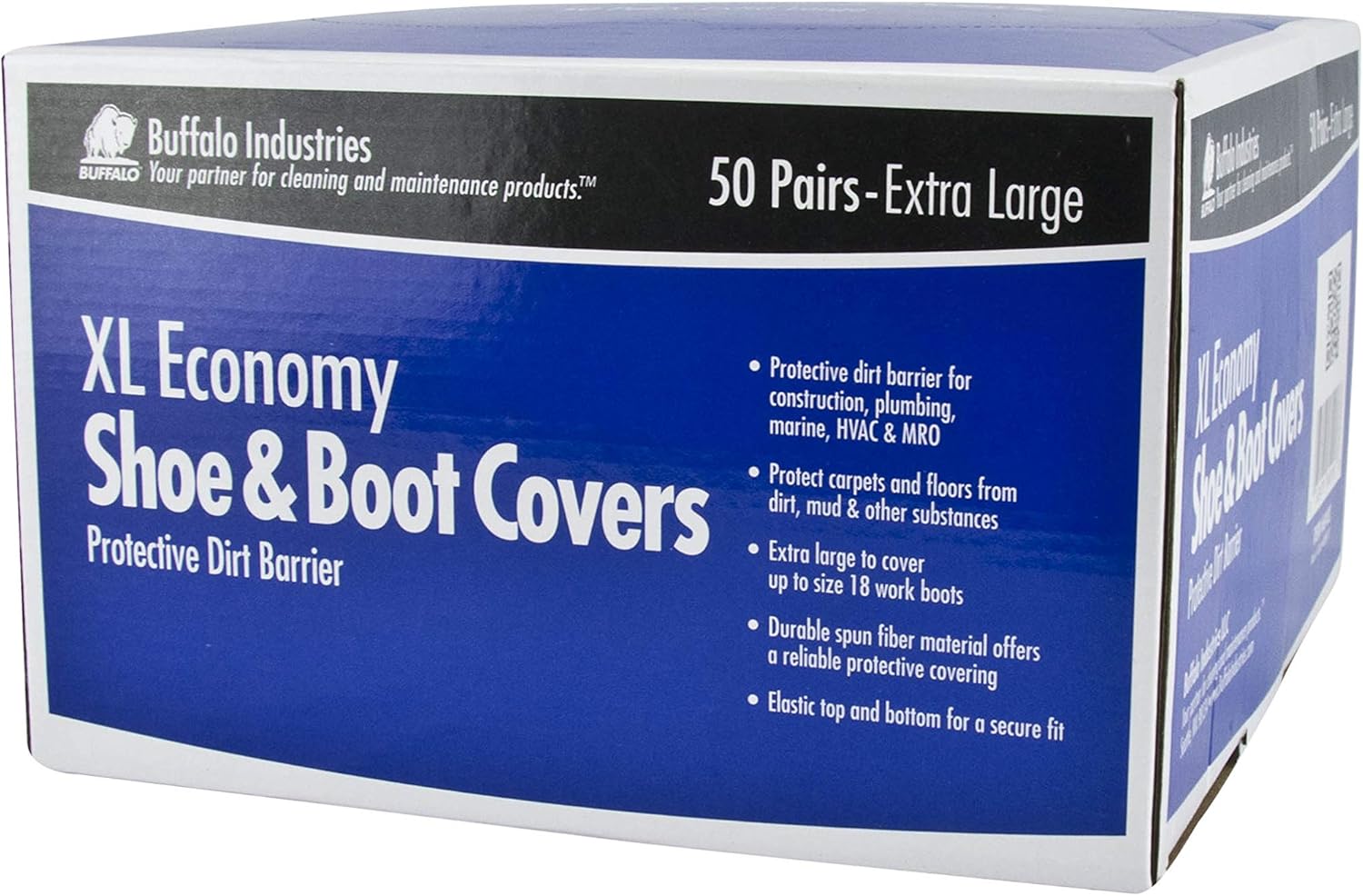 Buffalo Industries 68402 XL Shoe & Boot Covers 50 Pr Carton