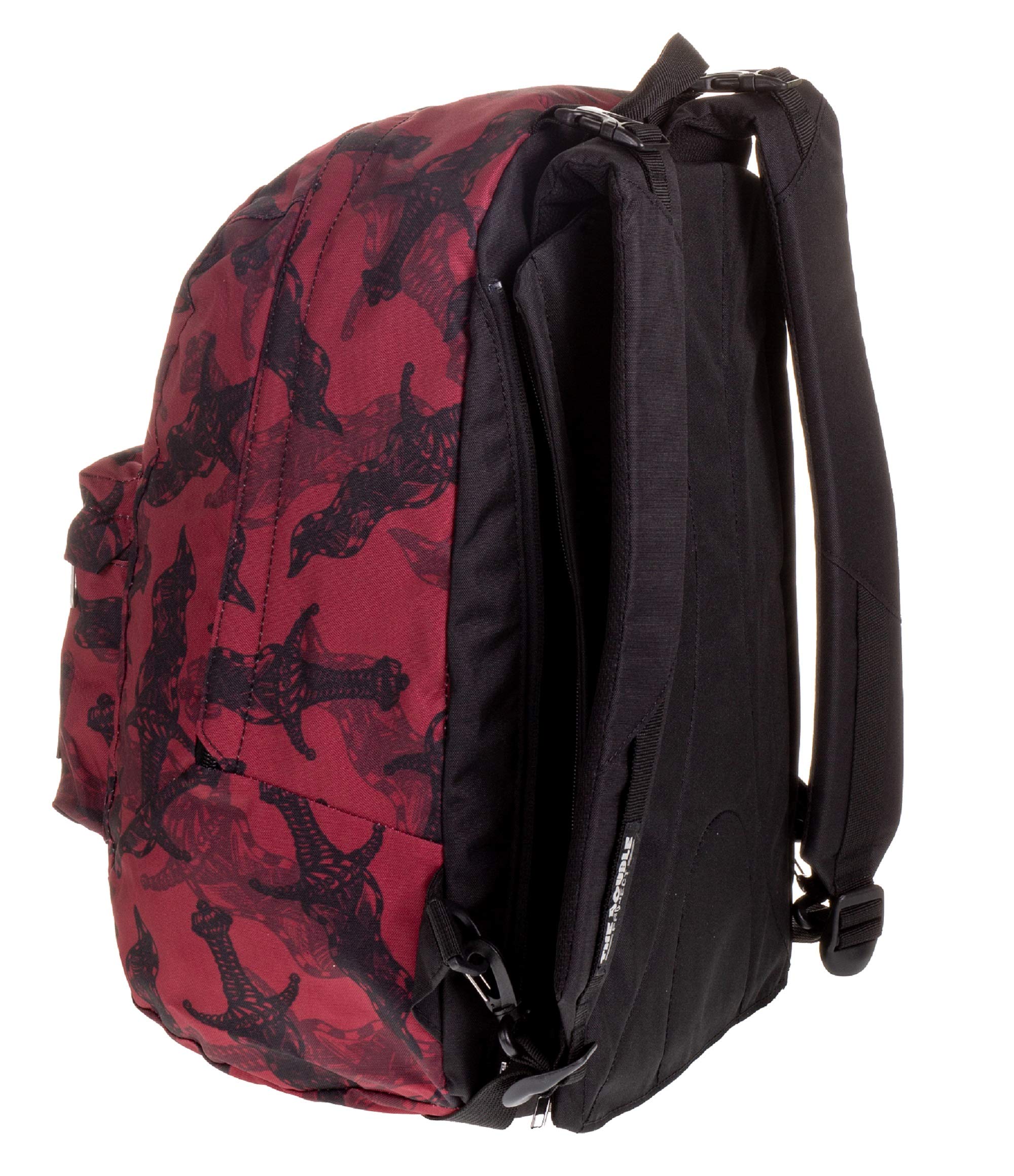 Seven Zaino Reversibile Updown, Rosso, Nero, Cuffie incluse, Per bambini, Bambine, Ragazzi e ragazze, Scuola e tempo libero