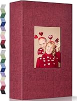 Vista 44 de popotop - Álbum de fotos de 4 x 6 pulgadas con 100 fotos, libros de fotos con 100 bolsillos verticales, cubierta de lino para fotos familiares