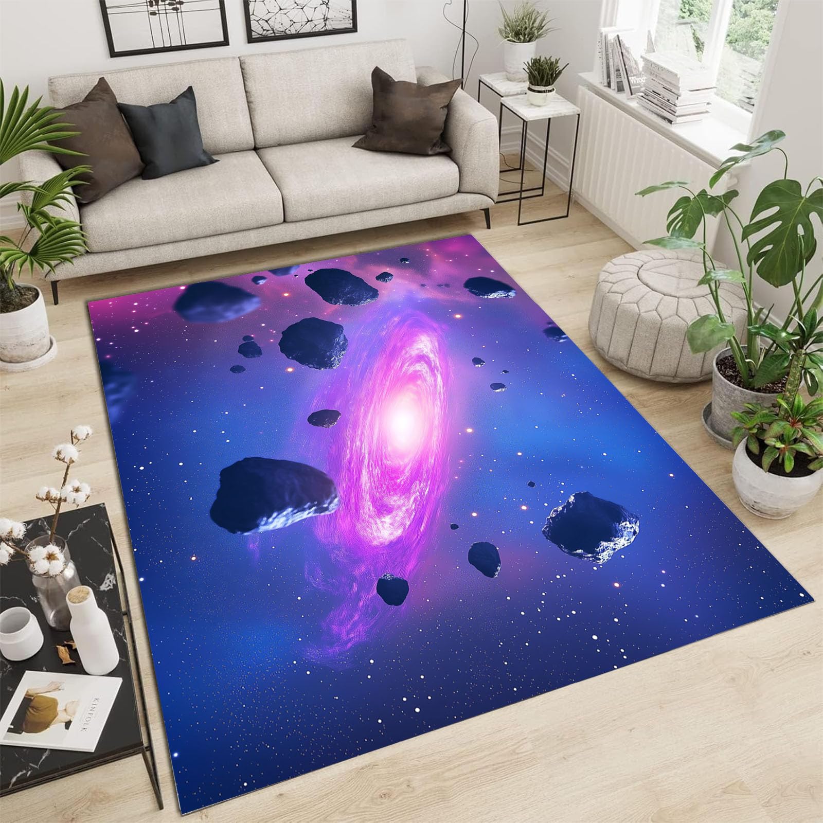 Moquette vortex spatial 150x210cm tapis salon doux lavable en machine