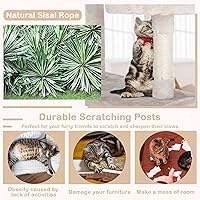 Vista 5 de Árbol para gatos de 54 pulgadas con postes rascadores y bolas de piel para gatitos, casa de juegos de mascotas, muebles de condominio para gatos