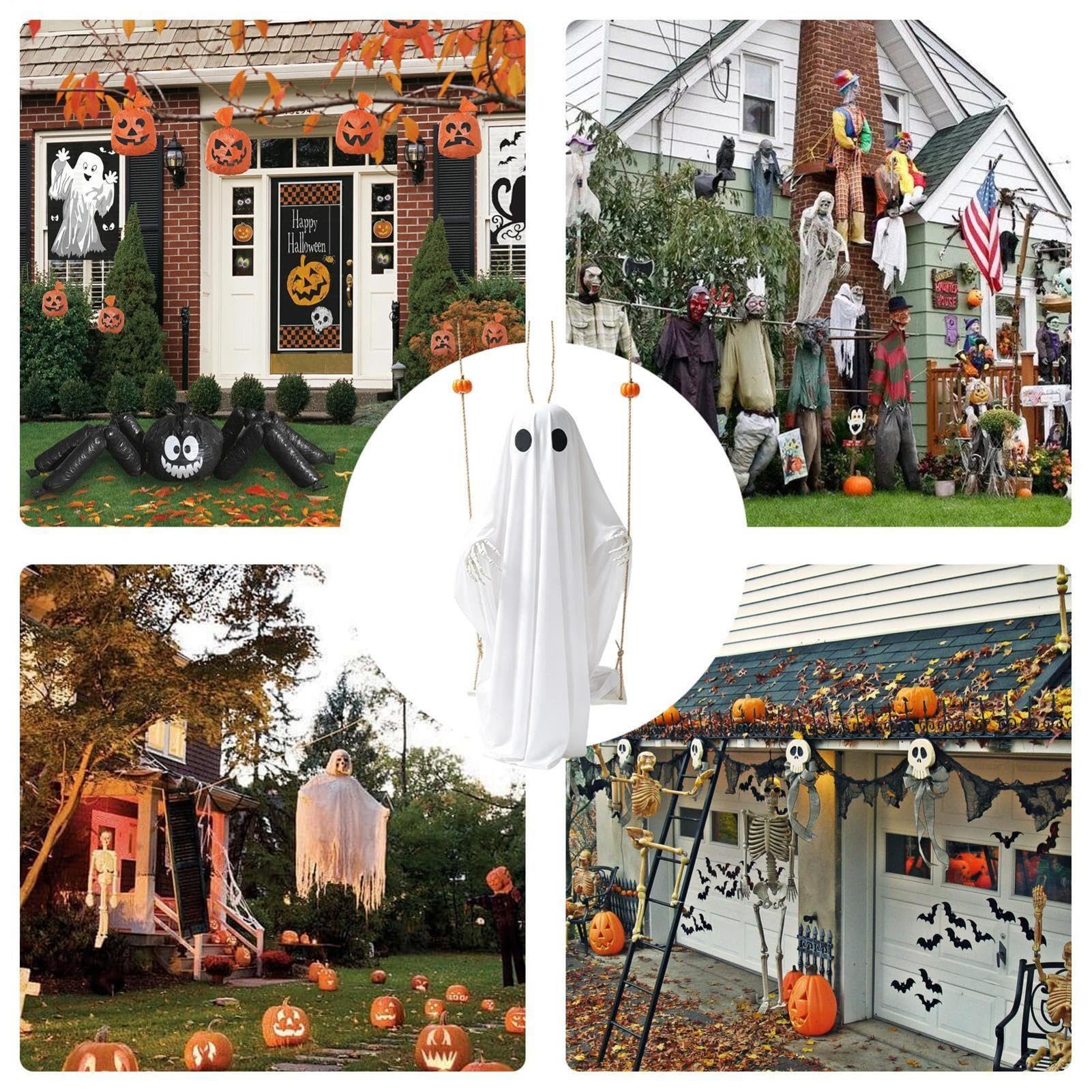 Halloween Duch na zewnątrz kołyszący się duch ze zdalnie sterowanymi