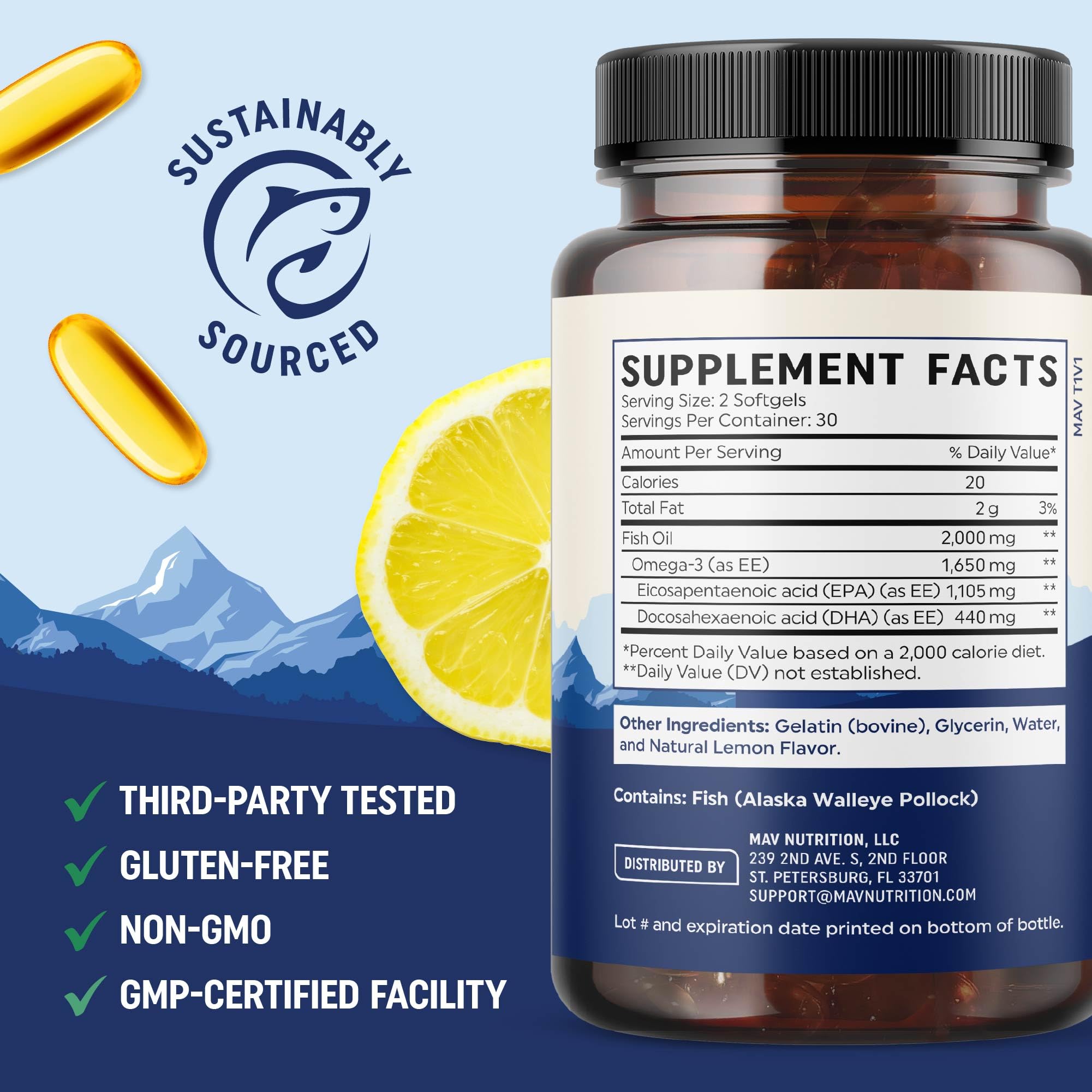 EPA Ultra 1105MG, Heart Health & Cellular Support, Omega 3 Fish Oil, 60 Ct — Amazon image 6