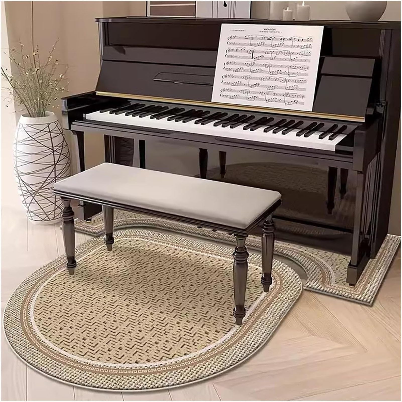 Piano Soundproof Rug,Upright Piano Carpet Protector Sound Dampening,Thick Non-Slip Carpet Acoustic Pads Sound Proof Floor Mat Bedroom Decor(I,70 *