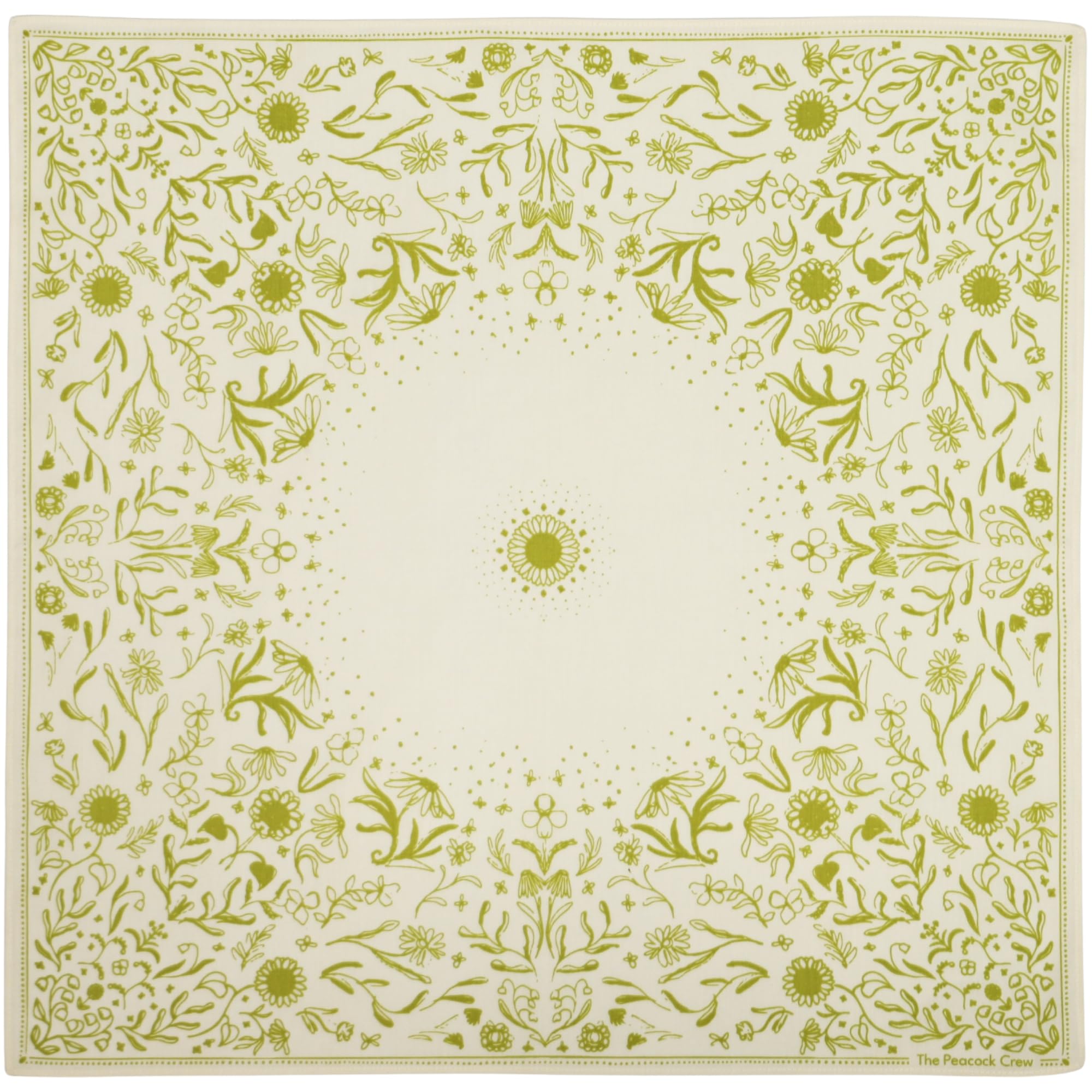 The Peacock Crew Premium Soft Cotton Designer Bandana for Men and Women 22x22 in