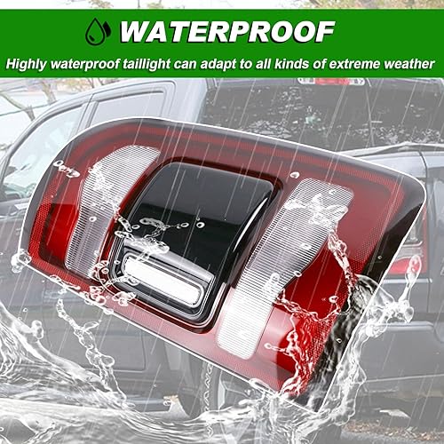 Miniatura 5 de Conjunto de luces traseras LED sin punto ciego, compatible con Ram 1500 2019 2020 2021 2022 Luces traseras del lado del pasajero, luces traseras de