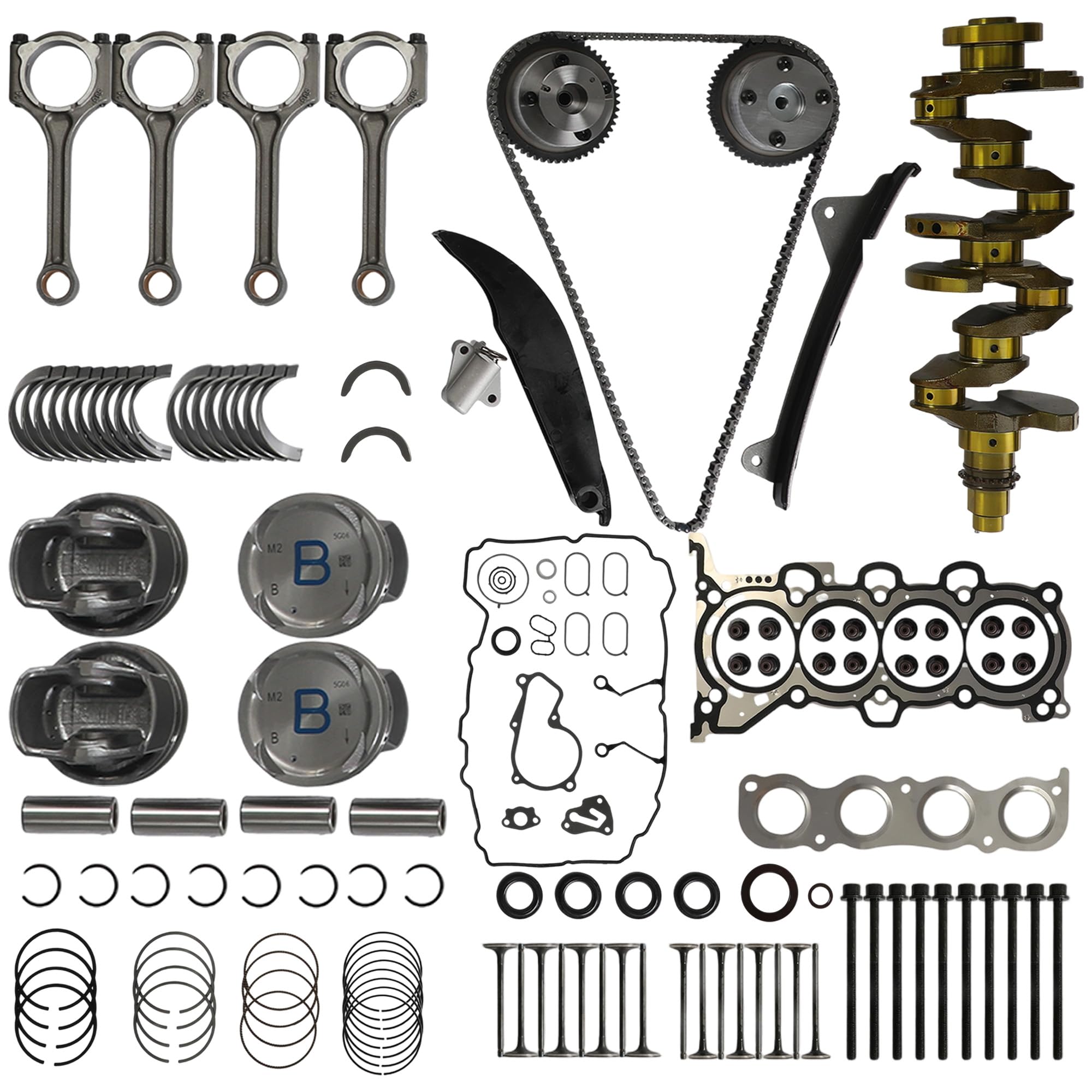 G4NA 2.0L Engine Overhaul Rebuild Kit w/Crankshaft For Hyundai Elantra