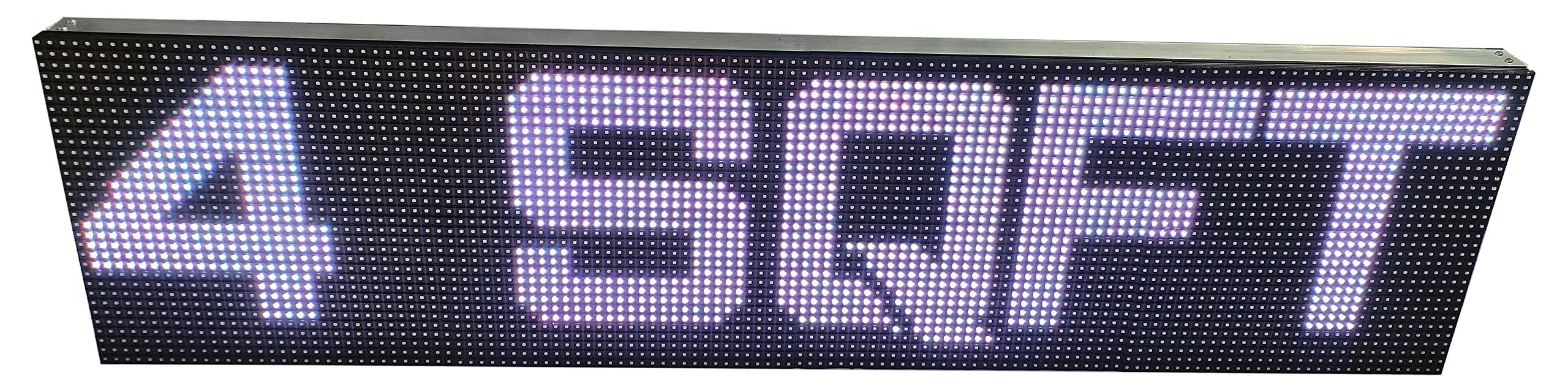 AL-QURAISH P10 Led Running/Scrolling Programable Text Message Display Board WI-FI (WHITE, 12 INCH. × 49 INCH.)