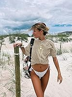 Vista 3 de Remidoo - Camiseta informal de manga corta para mujer, cuello redondo, corte amplio, con estampado de arcoíris