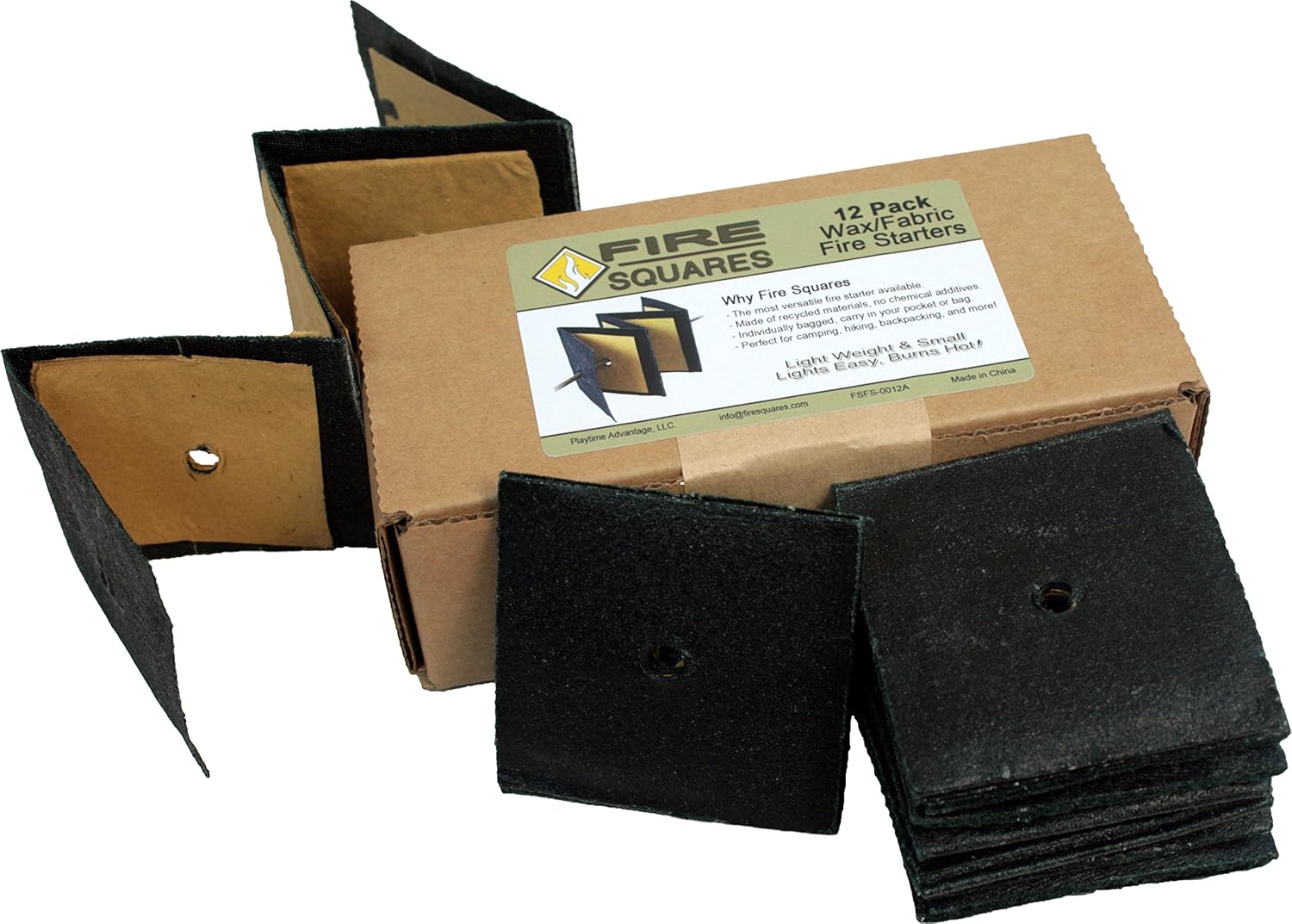 Fire Squares, Easy Instant Fire Starters for Wood Stoves