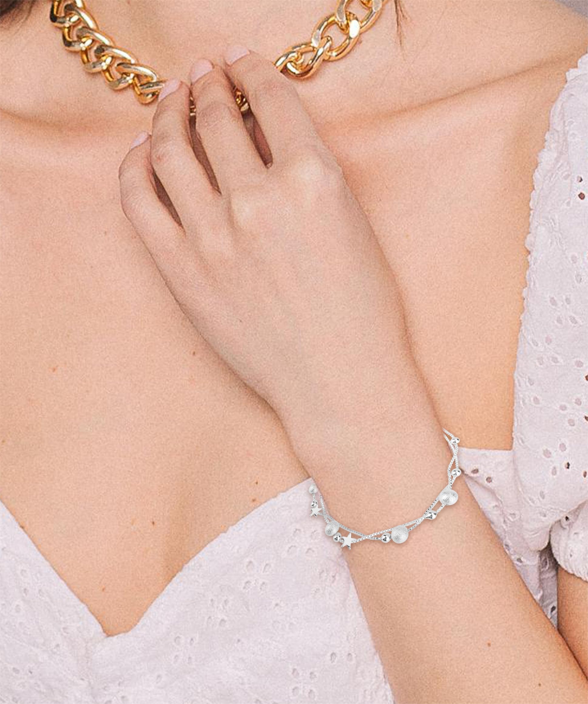 Rebundex Pulsera Plata Regalos Originales para Mujer Pulseras Regalos para Mujer Cumpleaños Navidad Día de San Valentín Madre Mama Amiga Novia