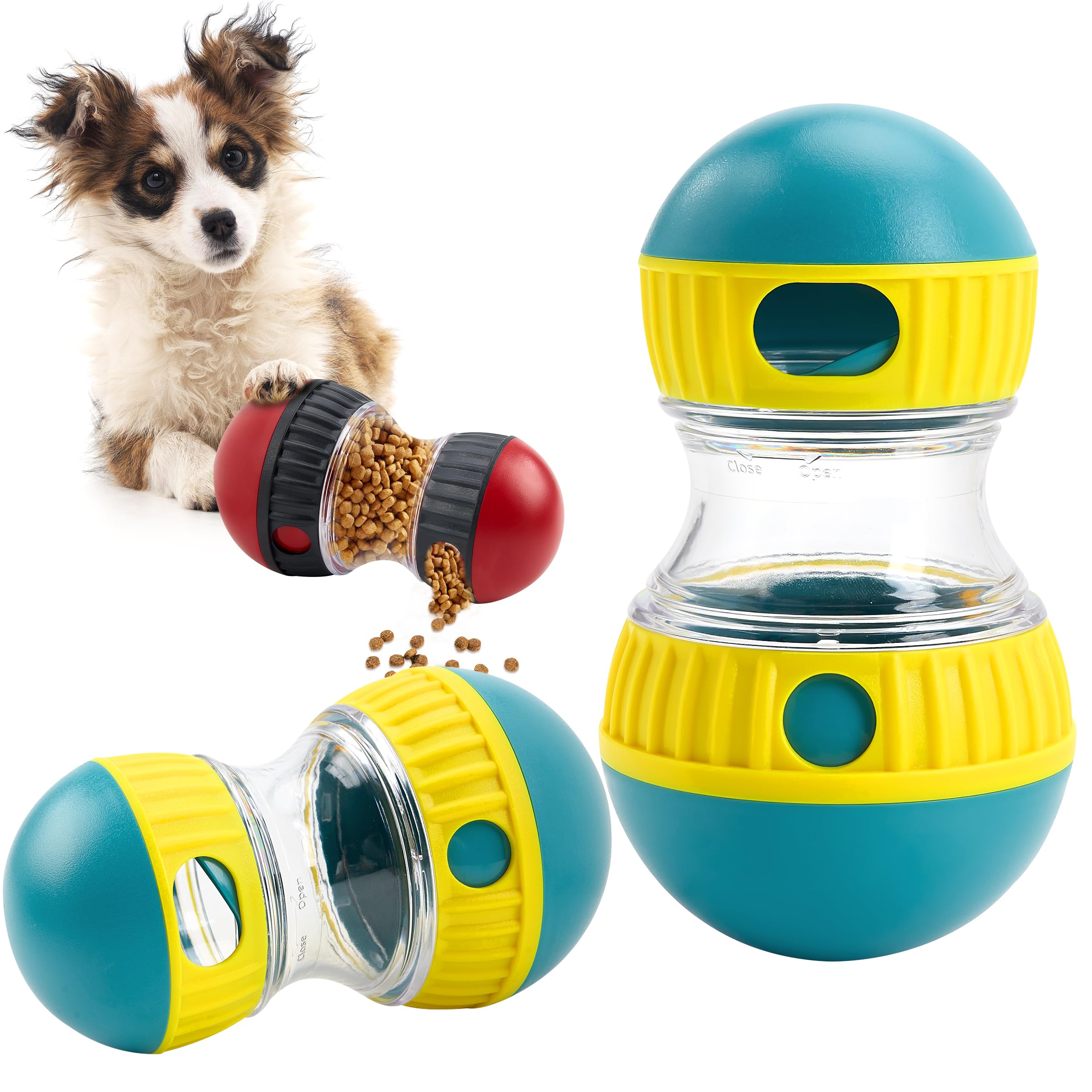 Hundepuzzles, 3 Pack Puzzle-Spielzeug für Hunde zur kognitiven Bereicherung und geistigen Stimulation, Trainingsspielzeug mit sicheren Materialien und verstellbaren Öffnungen, fördert die